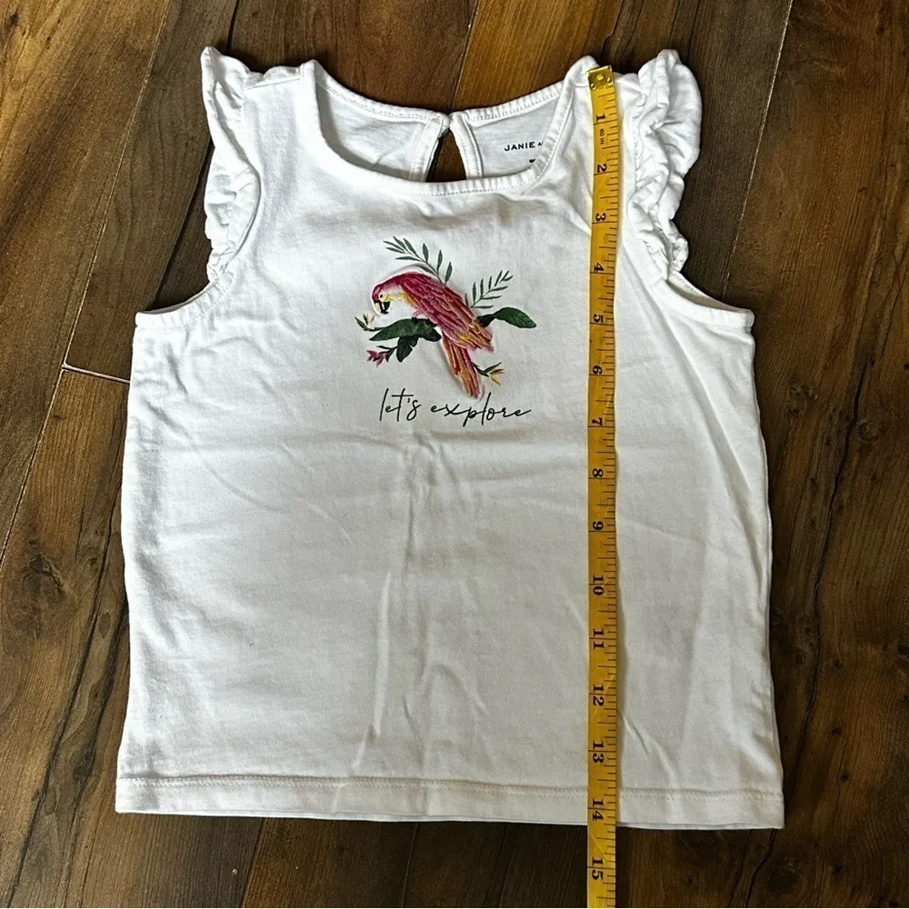 Janie and Jack | Parrot Ruffle Sleeveless Top | Size 4